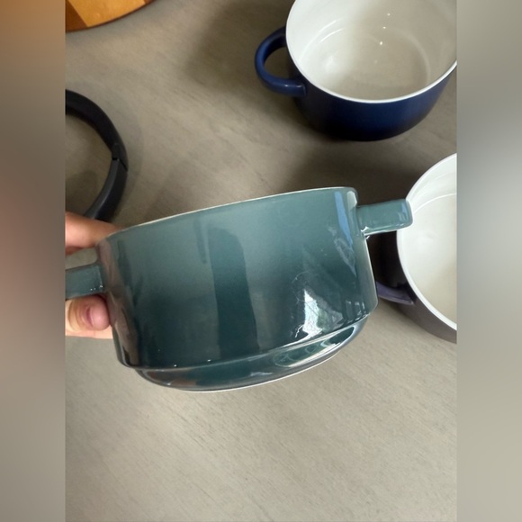 Mikasa Gourmet Basics Ombre Soup Bowls 5.25"x3.25" Small Bowl Crocks Purple Blue - Picture 6 of 13